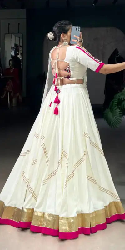 LNB 1622 White Color Rayon Embossed Design Gota Patti Lace Touch Up Lehenga Choli Wedding, Party, Festive, Events Etc. Delivery 4-6 Working Days Rs 3199 | Lehenga, Bollywood Lehenga, Creative Lehenga, Designer Lehenga, Embroidered Lehenga, Party Wear Lehenga
