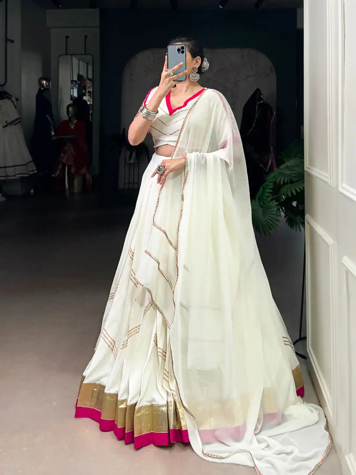 LNB 1622 White Color Rayon Embossed Design Gota Patti Lace Touch Up Lehenga Choli Wedding, Party, Festive, Events Etc. Delivery 4-6 Working Days Rs 3199 | Lehenga, Bollywood Lehenga, Creative Lehenga, Designer Lehenga, Embroidered Lehenga, Party Wear Lehenga