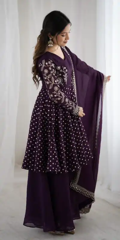 ZSR 3134 Wine Crunchy Silk Salwar Suit Perfect for Wedding, Party, Sangeet, Anniversary, Housewarming Introductory Price ₹2399. Delivery 4-6 | Casual Suits, Jump Suits, Salwar suit, Creative suits, Designer Suits, Palazzo Suits, Party Wear Suits, Patiala Suits, Straight Suits