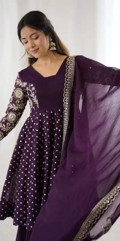 ZSR 3134 Wine Crunchy Silk Salwar Suit Perfect for Wedding, Party, Sangeet, Anniversary, Housewarming Introductory Price ₹2399. Delivery 4-6 | Casual Suits, Jump Suits, Salwar suit, Creative suits, Designer Suits, Palazzo Suits, Party Wear Suits, Patiala Suits, Straight Suits