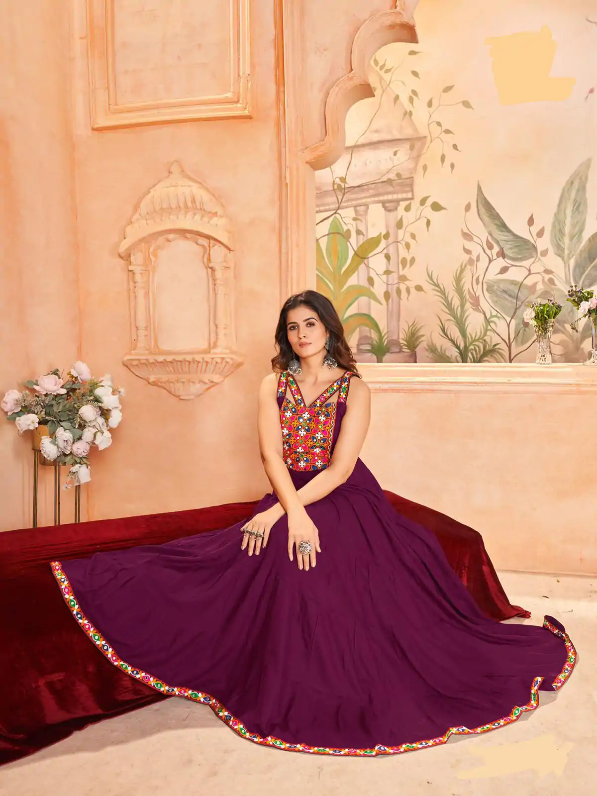 INLI Ghumati Wine Color Heavy Rayon with Lace Work & Gamthi Work Gown . Get it for ₹1749. Delivery 4-6 Working Days. Shop now. | Gowns, Bollywood Gowns, Creative Gowns, Designer Gowns, Embroidered Gowns, Party Wear Gowns