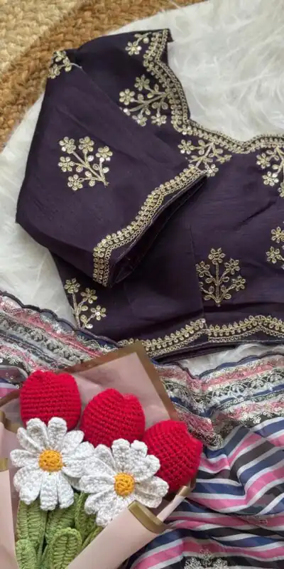 AC MIRA Wine in Color Soft Organza Embroidery Work & Lace Work Saree . Get it for ₹2449. Delivery 4-6 Working Days. Shop now. | Designer Sarees, Embroidered Sarees, Sarees, Bollywood Sarees, Creative Sarees, Ethnic Saree, Modern Digital sarees, Party Wear Sarees