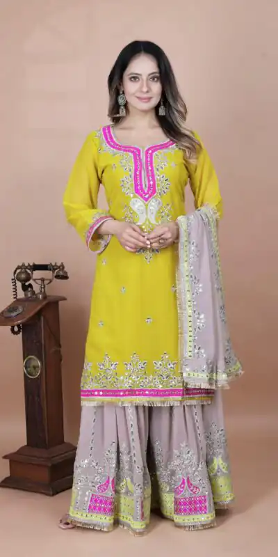 SRK 5260 Pink Faux Georgette With 5mm Embroidery Sequence Work Perfect for Wedding, Party, Karwa Chauth, Ethnic Day, Baisakhi Beast Price At 2149/- Only | Casual Suits, Jump Suits, Salwar suit, Creative suits, Designer Suits, Palazzo Suits, Party Wear Suits, Patiala Suits, Straight Suits