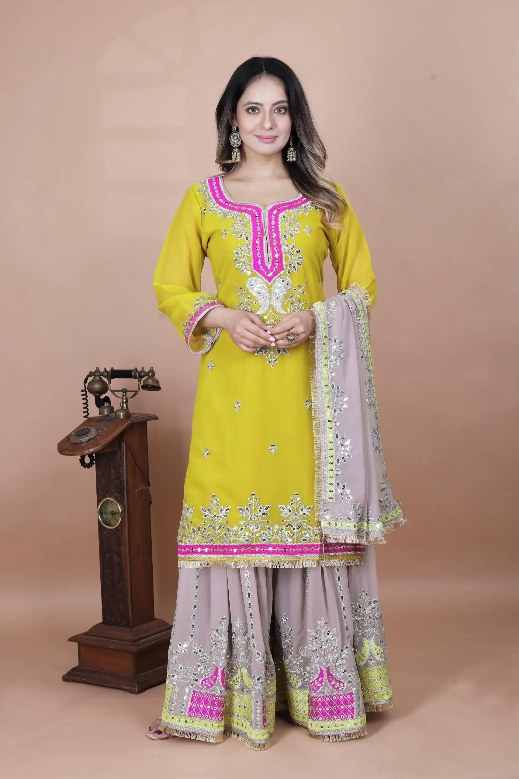 SRK 5260 Pink Faux Georgette With 5mm Embroidery Sequence Work Perfect for Wedding, Party, Karwa Chauth, Ethnic Day, Baisakhi Beast Price At 2149/- Only | Casual Suits, Jump Suits, Salwar suit, Creative suits, Designer Suits, Palazzo Suits, Party Wear Suits, Patiala Suits, Straight Suits