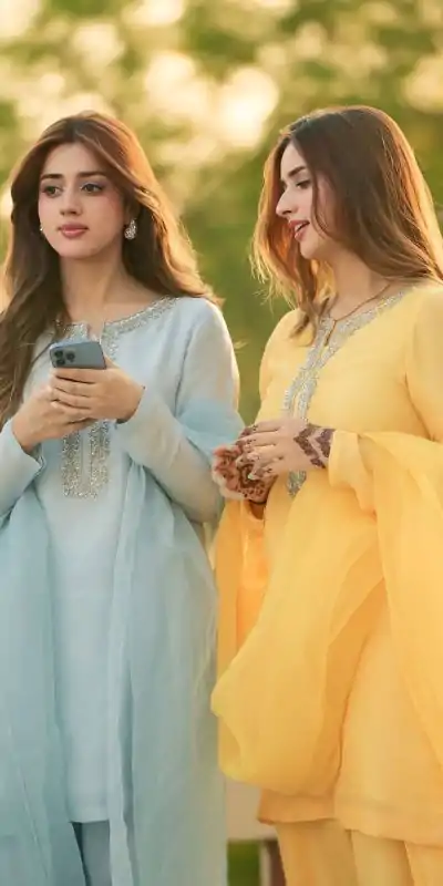 SRK 5252 Yellow Faux Georgette Embroidery Work & Bead Work Salwar Suit . Wedding, Party, Festive, Events, Now at just ₹1499 | Casual Suits, Jump Suits, Salwar suit, Creative suits, Designer Suits, Palazzo Suits, Party Wear Suits, Patiala Suits, Straight Suits