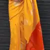 Yellow Lichi Silk With Jacquard Border Saree