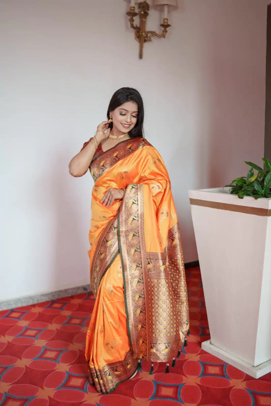 MB Paithani-3 Yellow in Pethani Silk Zari Work & Lace Work Saree . Grab it for ₹2199. Delivery 4-6 Working Days. Shop now. | Designer Sarees, Embroidered Sarees, Sarees, Bollywood Sarees, Creative Sarees, Ethnic Saree, Modern Digital sarees, Party Wear Sarees