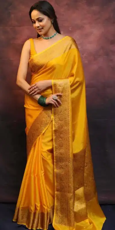 KP 6009 Yellow Soft Lichi Silk With Lace Border & Lace Work. Now Saree at just ₹1349. Delivery 4-6 Working Days. Shop now. | Designer Sarees, Embroidered Sarees, Sarees, Bollywood Sarees, Creative Sarees, Ethnic Saree, Modern Digital sarees, Party Wear Sarees