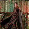 Black Viscose Velvet Embroidery Work Lehenga Choli