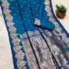 MB 142 Blue Banarasi Silk with Zari Work & Lace Work Saree . Affordable Price ₹1899. Delivery 4-6 Working Days. Shop now. | Designer Sarees, Embroidered Sarees, Sarees, Bollywood Sarees, Creative Sarees, Ethnic Saree, Modern Digital sarees, Party Wear Sarees