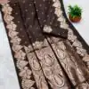 MB 142 Brown Banarasi Silk with Zari Work & Lace Work Saree . Affordable Price ₹1899. Delivery 4-6 Working Days. Shop now. | Designer Sarees, Embroidered Sarees, Sarees, Bollywood Sarees, Creative Sarees, Ethnic Saree, Modern Digital sarees, Party Wear Sarees