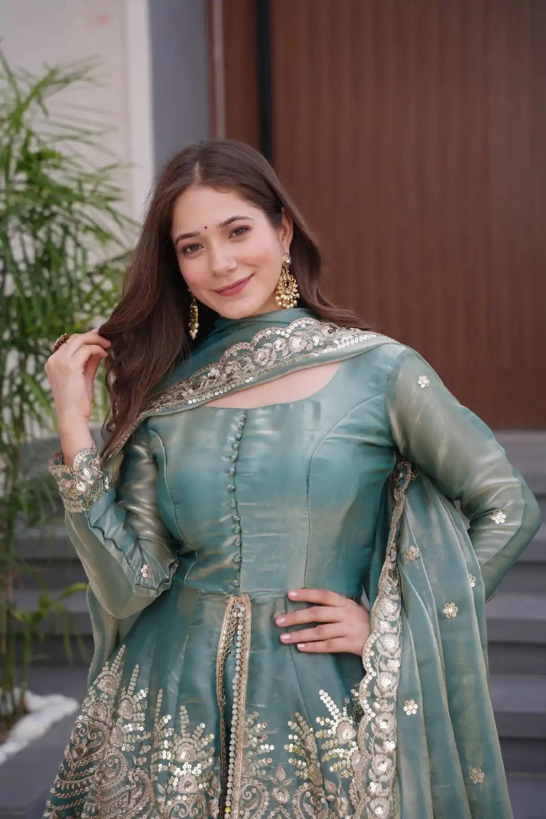 FC SSC 658 Firozi Fendy Satin Silk Gown Perfect for Wedding, Party, Karwa Chauth, Family Gatherings, Holi – . Now at just ₹2999. Delivery 4-6 Working | Lehenga, Bollywood Lehenga, Creative Lehenga, Designer Lehenga, Embroidered Lehenga, Party Wear Lehenga