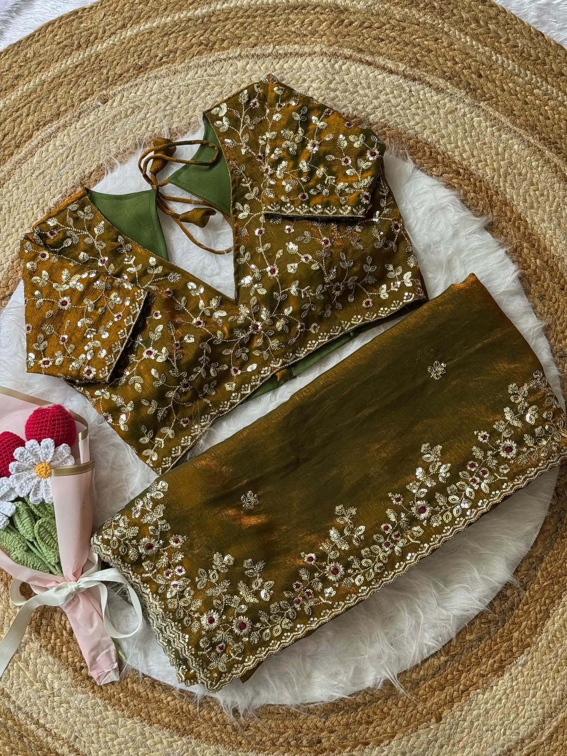 AC MISTY Gold in Fandy Chiffon Embroidery Work & Sequins Work Saree . Available at ₹1999 only. Delivery 4-6 Working Days. Shop now. | Designer Sarees, Embroidered Sarees, Sarees, Bollywood Sarees, Creative Sarees, Ethnic Saree, Modern Digital sarees, Party Wear Sarees