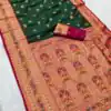 MB 18 Green Color Banarasi silk Saree with Zari Work & Lace Work. Affordable Price ₹2449. Delivery 4-6 Working Days. Shop now. | Designer Sarees, Embroidered Sarees, Sarees, Bollywood Sarees, Creative Sarees, Ethnic Saree, Modern Digital sarees, Party Wear Sarees