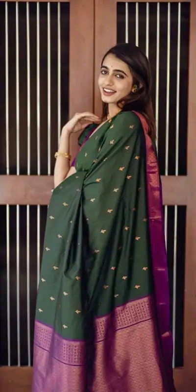 KP 5008 Green in Soft Lichi Silk Lace Work & Lace Border Saree Available at ₹1449 only. Delivery 4-6 Working Days. Shop now. | Designer Sarees, Embroidered Sarees, Sarees, Bollywood Sarees, Creative Sarees, Ethnic Saree, Modern Digital sarees, Party Wear Sarees