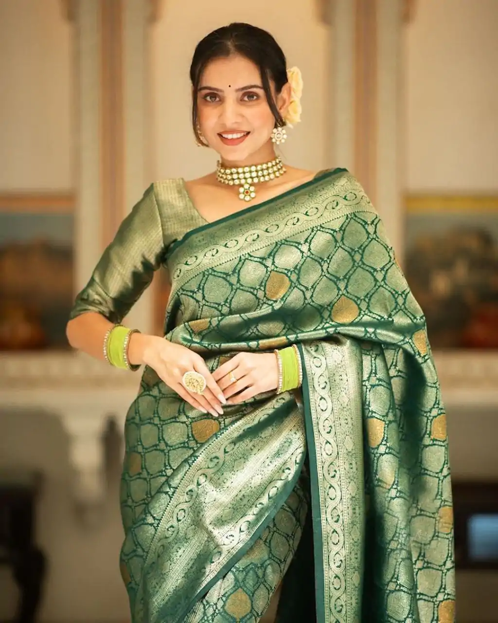 KPR 231 Green Soft Lichi Silk Saree with Designer Work. Wedding, Party, Festive, Events, Festive Deal ₹1449. Delivery 4-6 Working Days. Shop now. | Designer Sarees, Embroidered Sarees, Sarees, Bollywood Sarees, Creative Sarees, Ethnic Saree, Modern Digital sarees, Party Wear Sarees