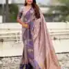 MS 543 Lavender Color Banarasi Silk Saree with Zari Work. Wedding, Party, Festive, Events, Available at ₹1649 only. Delivery 4-6 Working Days. Shop now. | Designer Sarees, Embroidered Sarees, Sarees, Bollywood Sarees, Creative Sarees, Ethnic Saree, Modern Digital sarees, Party Wear Sarees