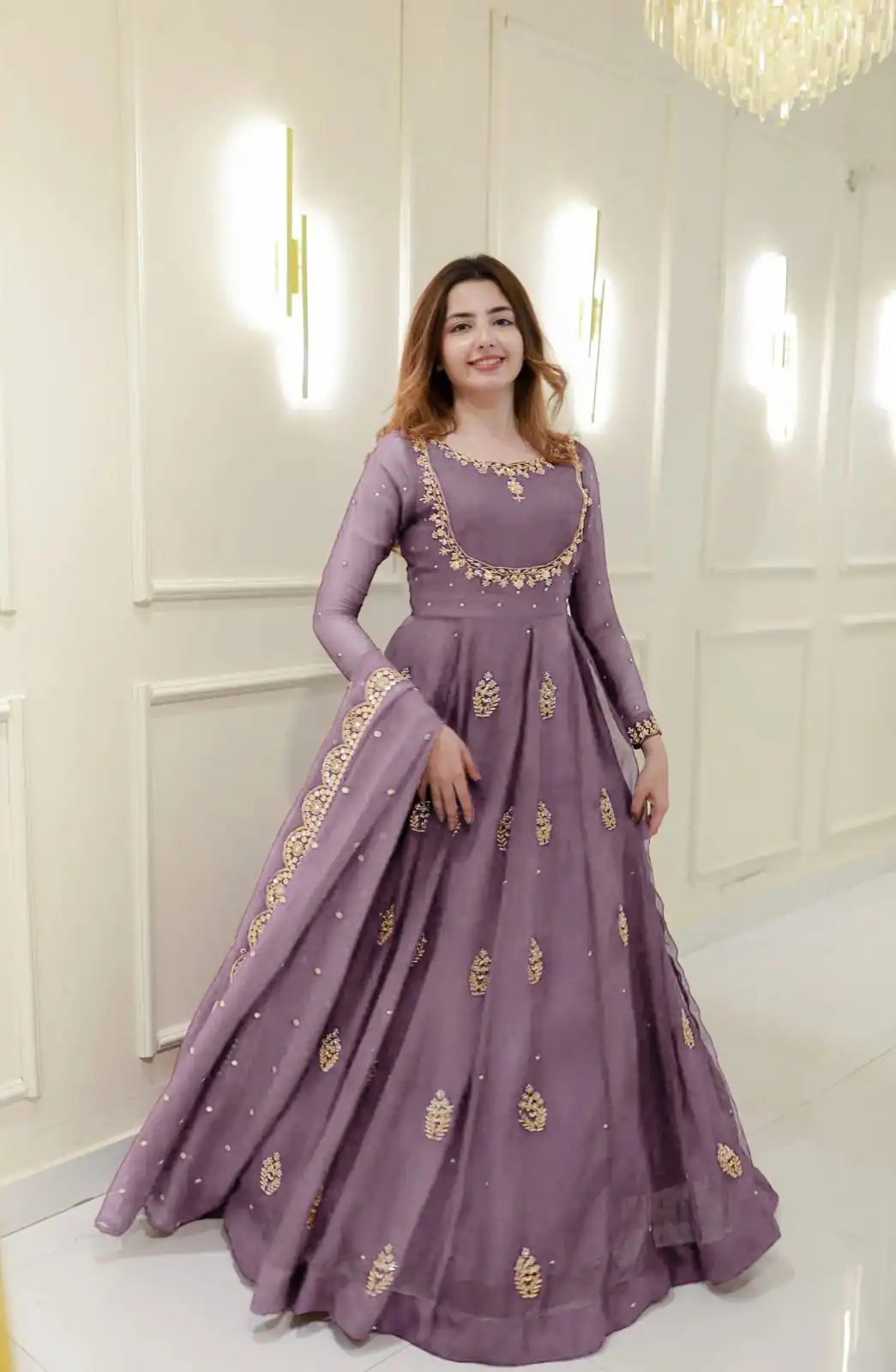 LG 2006 Lavender Georgette Gown Perfect for Wedding, Party, Engagement, Diwali, Sangeet . Exclusive Offer ₹1999. Delivery 4-6 Working Days. Shop now. | Gowns, Bollywood Gowns, Creative Gowns, Designer Gowns, Embroidered Gowns, Party Wear Gowns