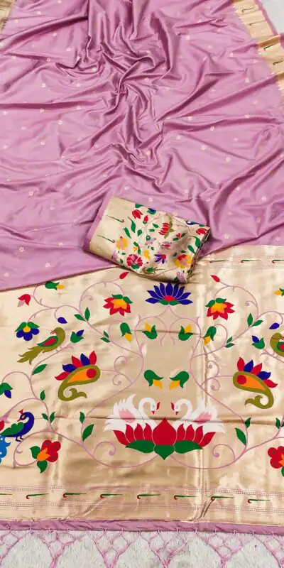 MB 149 Lavender Silk Saree with Zari Work & Lace Work. Wedding, Party, Festive, Events, Grab it for ₹2549. Delivery 4-6 Working Days. Shop now. | Designer Sarees, Embroidered Sarees, Sarees, Bollywood Sarees, Creative Sarees, Ethnic Saree, Modern Digital sarees, Party Wear Sarees