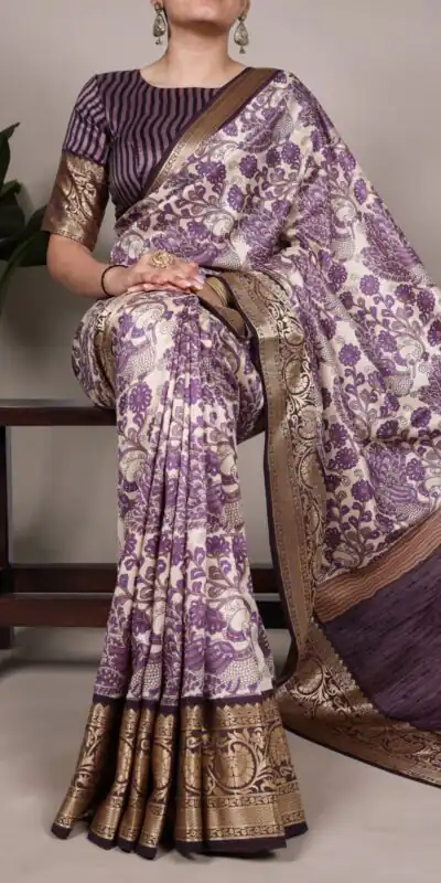 YNF 7050 Lavender Color Tasar Silk with Lace Border & Lace Work Saree . Best Price ₹1749. Delivery 4-6 Working Days. Shop now. | Designer Sarees, Embroidered Sarees, Sarees, Bollywood Sarees, Creative Sarees, Ethnic Saree, Modern Digital sarees, Party Wear Sarees