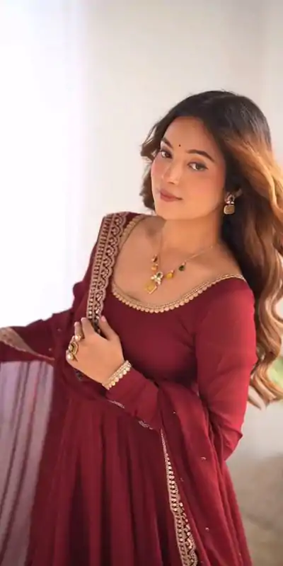 SRK 5222 Maroon in Faux Georgette Lace Work & Embroidery Work Salwar Suit . Grab it for ₹1849. Delivery 4-6 Working Days. Shop now. | Jump Suits, Salwar suit, Casual Suits, Creative suits, Designer Suits, Palazzo Suits, Party Wear Suits, Patiala Suits, Straight Suits
