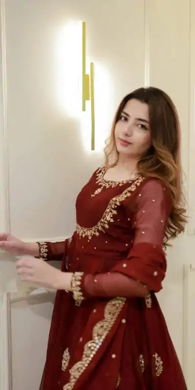 LG 2006 Maroon Georgette Gown Perfect for Wedding, Party, Engagement, Diwali, Sangeet . Exclusive Offer ₹1999. Delivery 4-6 Working Days. Shop now. | Gowns, Bollywood Gowns, Creative Gowns, Designer Gowns, Embroidered Gowns, Party Wear Gowns