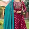 INLI Masakali 7.0 Maroon in Color Rayon Embroidery Work Gown . Exclusive Offer ₹1849. Delivery 4-6 Working Days. Shop now. | Gowns, Bollywood Gowns, Creative Gowns, Designer Gowns, Embroidered Gowns, Party Wear Gowns