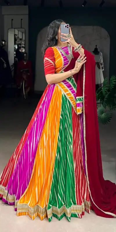 LNB 1688 Multi Color Georgette With Lace Work Lehenga Choli . Wedding, Party, Festive, Events, Best Price ₹3499. Delivery 4-6 Working Days. Shop now. | Lehenga, Bollywood Lehenga, Creative Lehenga, Designer Lehenga, Embroidered Lehenga, Party Wear Lehenga