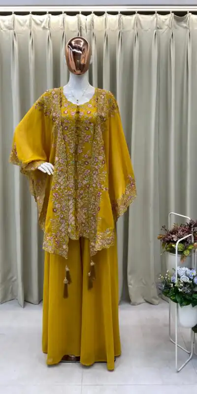 BE 406 Mustard in Color Faux Georgette Embroidery Work Salwar Suit . Grab it for ₹2449. Delivery 4-6 Working Days. Shop now. | Jump Suits, Tops & Bottoms, Track Suits, Salwar suit, Casual Suits, Creative suits, Designer Suits, Palazzo Suits, Party Wear Suits, Patiala Suits, Straight Suits, Trendy Wear