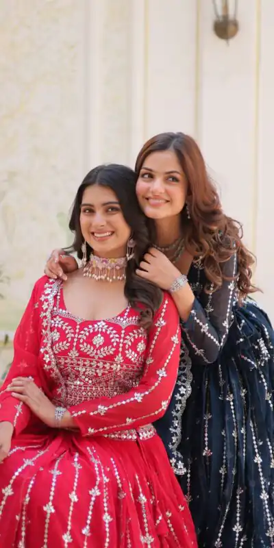 Ram 085 Navy Blue Color Fox Georgette Lehenga Choli with Embroidery Work. Grab it for ₹3049. Delivery 4-6 Working Days. Shop now. | Lehenga, Bollywood Lehenga, Creative Lehenga, Designer Lehenga, Embroidered Lehenga, Party Wear Lehenga