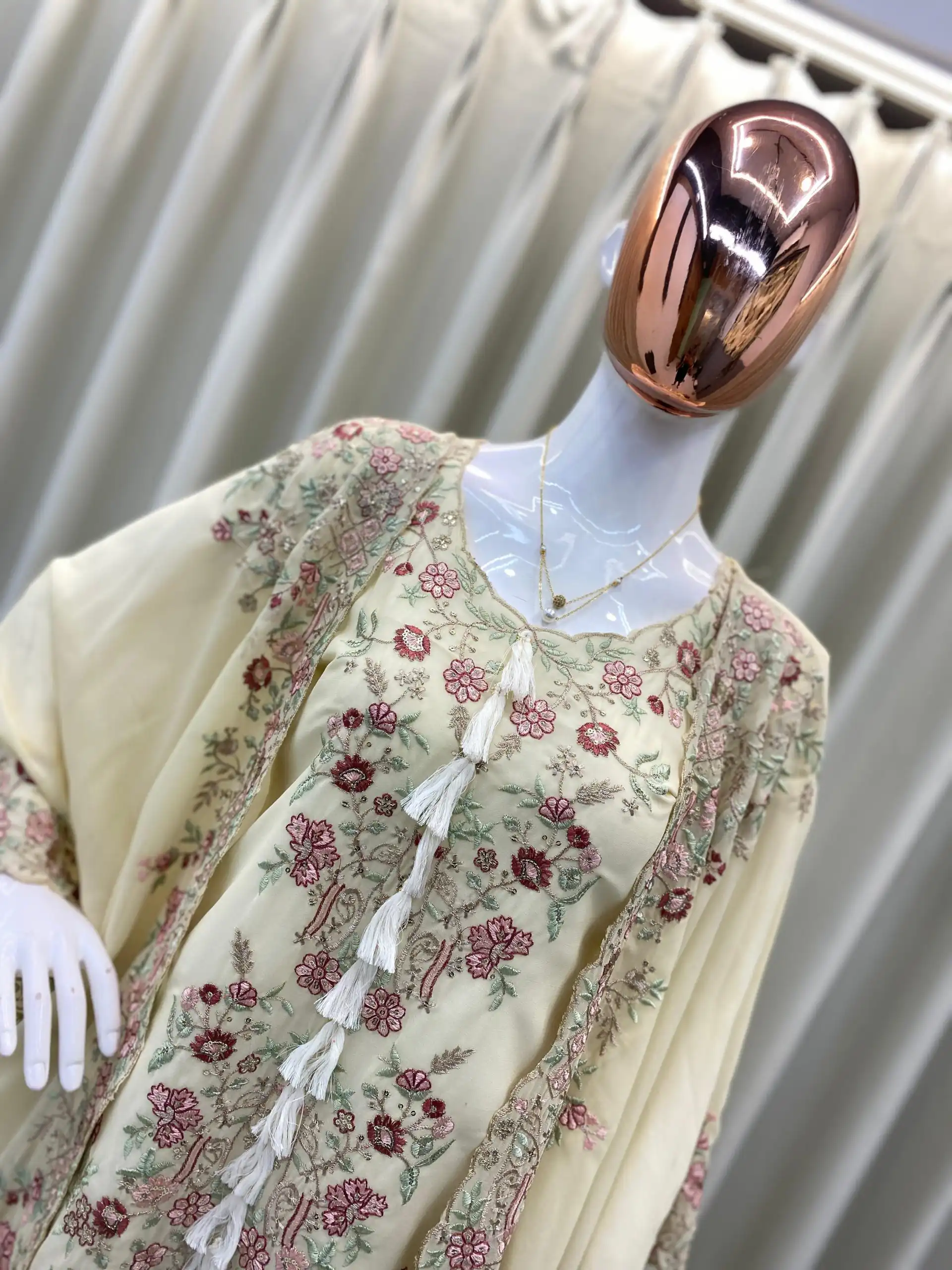 BE 406 Off White in Color Faux Georgette Embroidery Work Salwar Suit . Grab it for ₹2449. Delivery 4-6 Working Days. Shop now. | Jump Suits, Tops & Bottoms, Track Suits, Salwar suit, Casual Suits, Creative suits, Designer Suits, Palazzo Suits, Party Wear Suits, Patiala Suits, Straight Suits, Trendy Wear