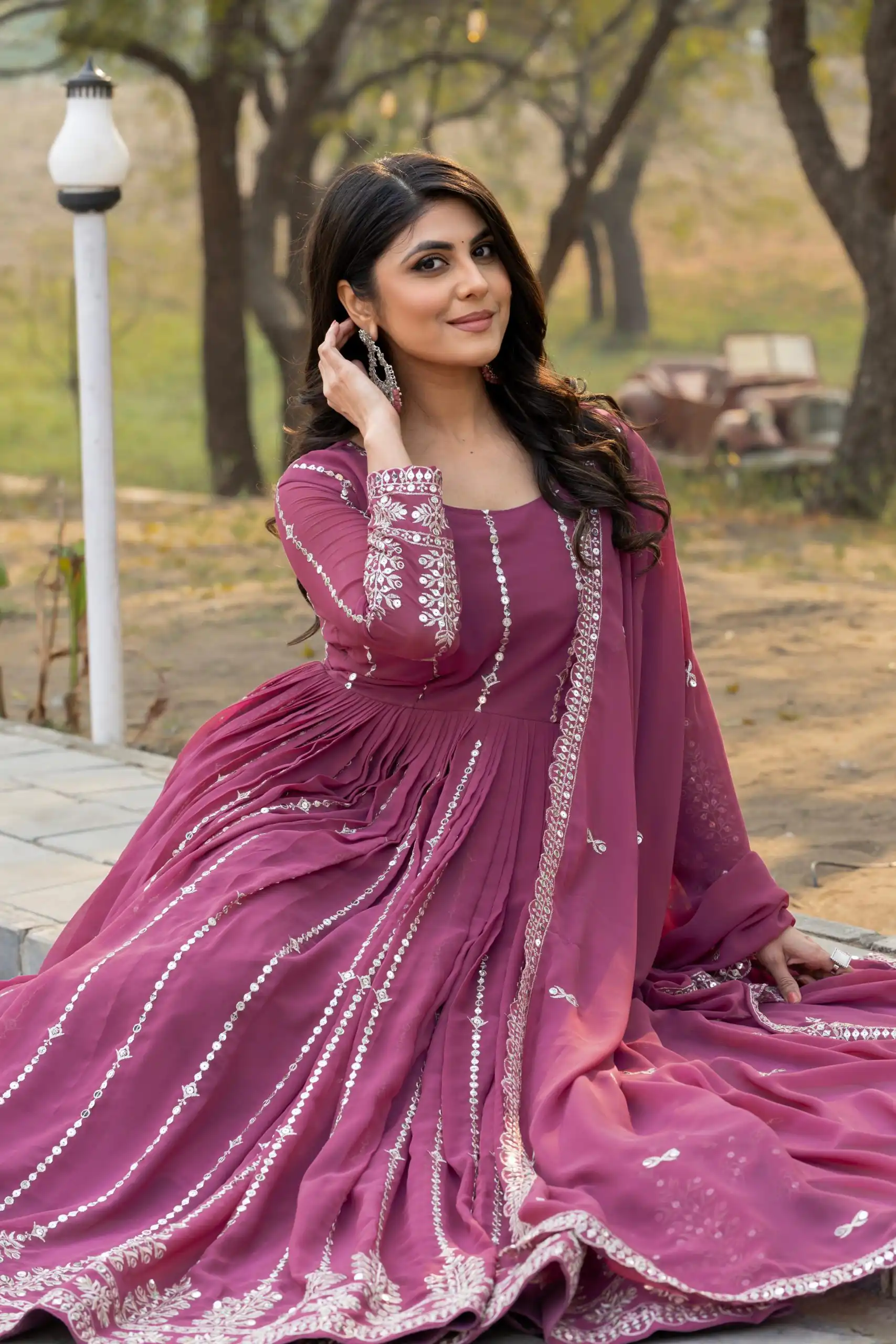 Ram 080 Onion Fox Georgette Gown with Embroidery Work. Wedding, Party, Festive, Events, Best Price ₹2049. Delivery 4-6 Working Days. Shop now. | Jump Suits, Salwar suit, Casual Suits, Creative suits, Designer Suits, Palazzo Suits, Party Wear Suits, Patiala Suits, Straight Suits