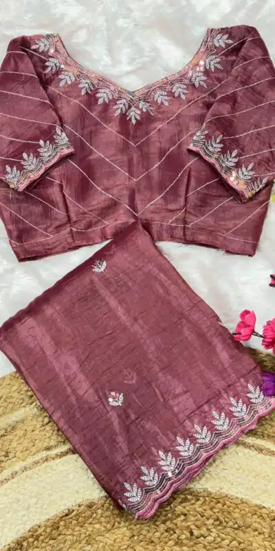 AC COCKTAIL Onion Gold Crush Saree Perfect for Wedding, Party, Engagement, Cultural Events, Pongal – . Available at ₹2149 only. Delivery 4-6 Working Day | Designer Sarees, Embroidered Sarees, Sarees, Bollywood Sarees, Creative Sarees, Ethnic Saree, Modern Digital sarees, Party Wear Sarees