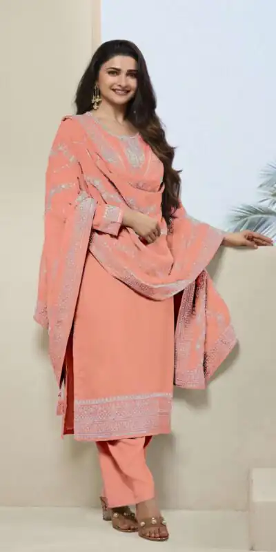 DS 64952 Peach in Vichitra Embroidery Work Salwar Suit . Wedding, Party, Festive, Events, Special Price ₹2049. Delivery 4-6 Working Days. Shop now. | Jump Suits, Salwar suit, Casual Suits, Creative suits, Designer Suits, Palazzo Suits, Party Wear Suits, Patiala Suits, Straight Suits