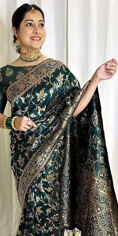 KP 6042 Peacock Green Color Soft Lichi Silk Saree with Lace Border & Lace Work. Get it for ₹1399. Delivery 4-6 Working Days. Shop now. | Designer Sarees, Embroidered Sarees, Sarees, Bollywood Sarees, Creative Sarees, Ethnic Saree, Modern Digital sarees, Party Wear Sarees