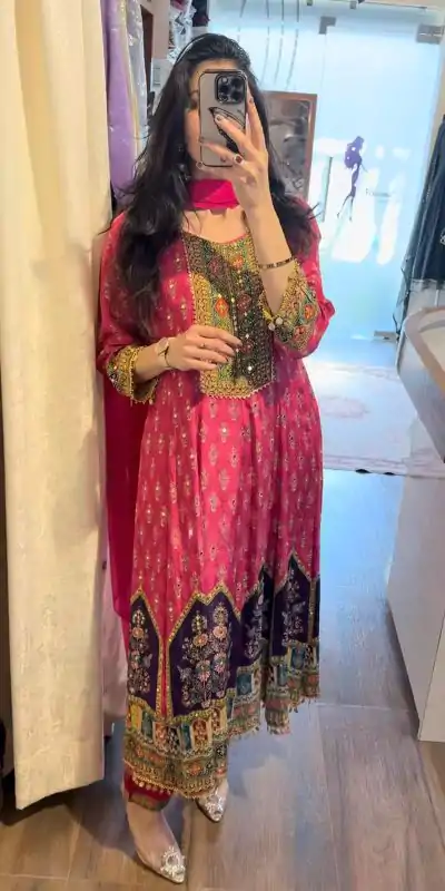 BE 405 Pink in Chinon Lace Work & Mirror Work Salwar Suit . Available at ₹1999 only. Delivery 4-6 Working Days. Shop now. | Jump Suits, Salwar suit, Casual Suits, Creative suits, Designer Suits, Palazzo Suits, Party Wear Suits, Patiala Suits, Straight Suits