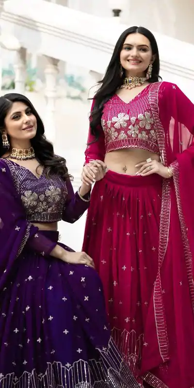 Ram 033 Pink Color Fox Georgette Lehenga Choli with Embroidery Work. Special Price ₹2499. Delivery 4-6 Working Days. Shop now. | Lehenga, Bollywood Lehenga, Creative Lehenga, Designer Lehenga, Embroidered Lehenga, Party Wear Lehenga