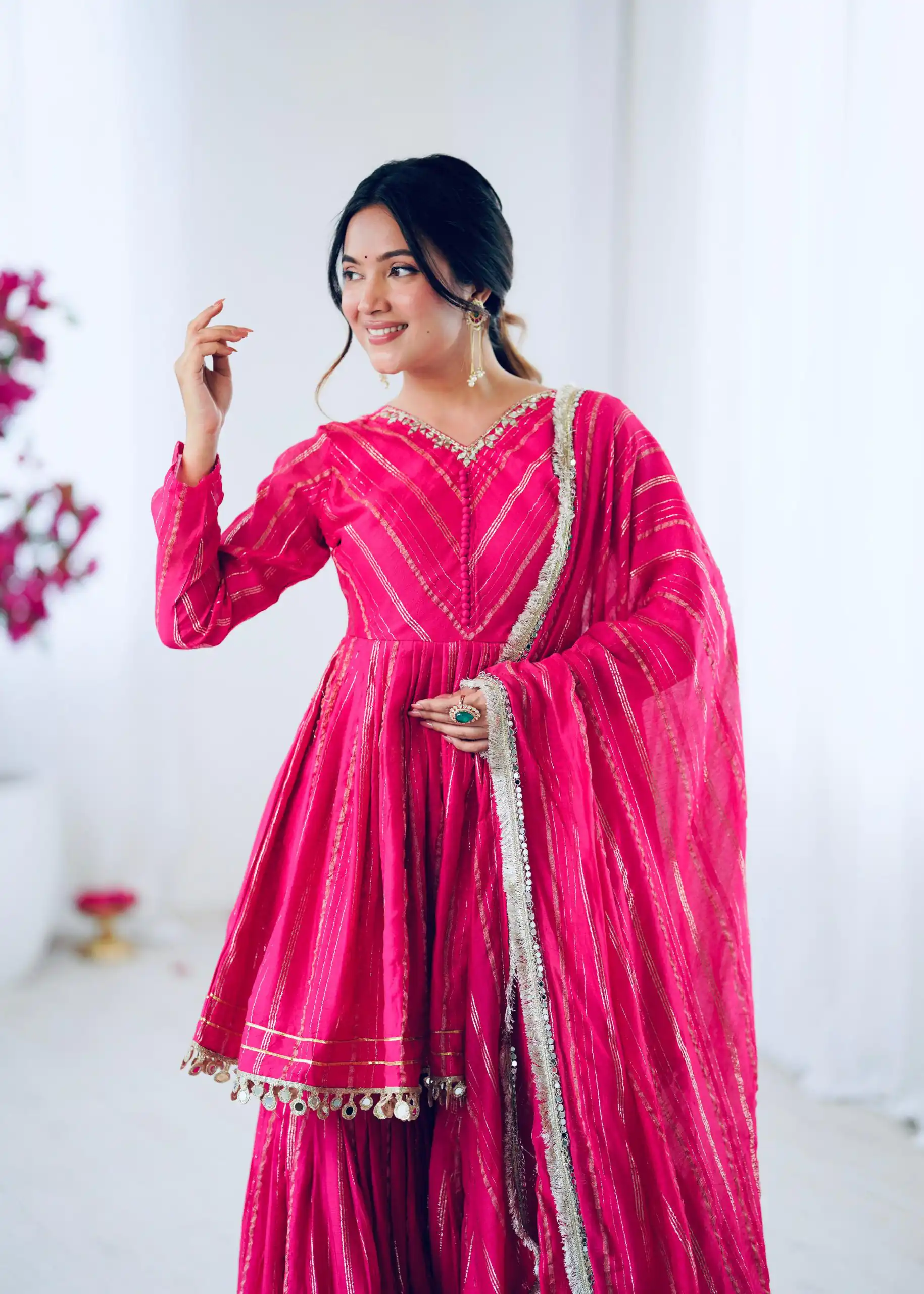 SRK 5300 Pink Mal Chanderi With Lace Work & Mirror Work Salwar Suit . Get it for ₹2099. Delivery 4-6 Working Days. Shop now. | Jump Suits, Tops & Bottoms, Track Suits, Salwar suit, Casual Suits, Creative suits, Designer Suits, Palazzo Suits, Party Wear Suits, Patiala Suits, Straight Suits, Trendy Wear