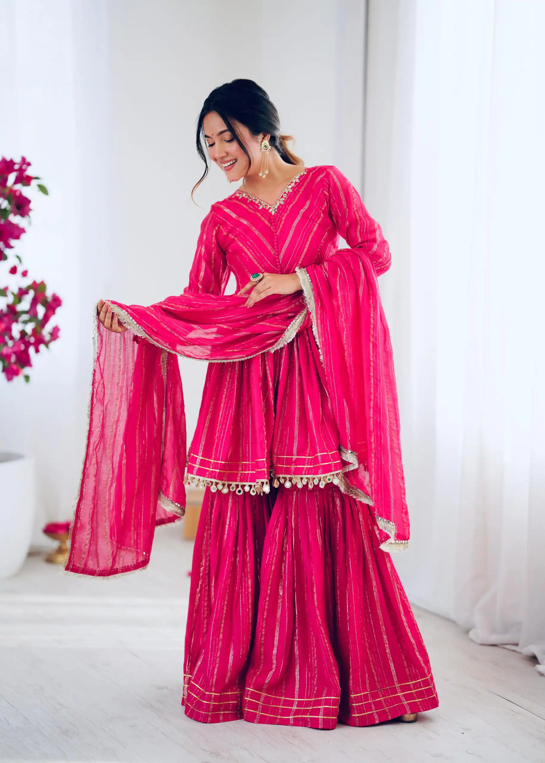 SRK 5300 Pink Mal Chanderi With Lace Work & Mirror Work Salwar Suit . Get it for ₹2099. Delivery 4-6 Working Days. Shop now. | Jump Suits, Tops & Bottoms, Track Suits, Salwar suit, Casual Suits, Creative suits, Designer Suits, Palazzo Suits, Party Wear Suits, Patiala Suits, Straight Suits, Trendy Wear