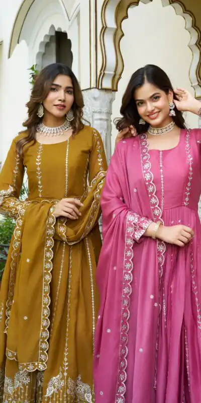 Ram 139 Pink Star Georgette Gown Perfect for Wedding, Party, Family Gatherings, Haldi, Housewarming –. Grab it for ₹1949. Delivery 4-6 Working | Jump Suits, Salwar suit, Casual Suits, Creative suits, Designer Suits, Palazzo Suits, Party Wear Suits, Patiala Suits, Straight Suits