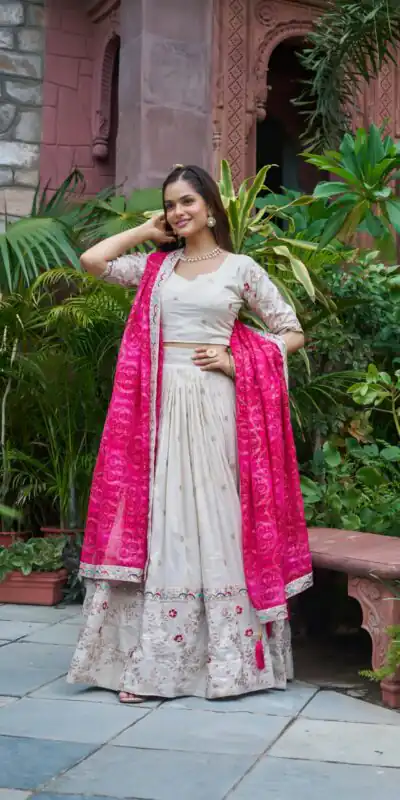 Ram 145 Pink Color Tissue Silk Lehenga Choli with Embroidery Work. Get it for ₹2599. Delivery 4-6 Working Days. Shop now. | Lehenga, Bollywood Lehenga, Creative Lehenga, Designer Lehenga, Embroidered Lehenga, Party Wear Lehenga