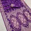 MB 43 Purple Color Banarasi silk Saree with Lace Work & Zari Work. Wedding, Party, Festive Grab it for ₹1899. Delivery 4-6 Working Days. Shop now. | Designer Sarees, Embroidered Sarees, Sarees, Bollywood Sarees, Creative Sarees, Ethnic Saree, Modern Digital sarees, Party Wear Sarees