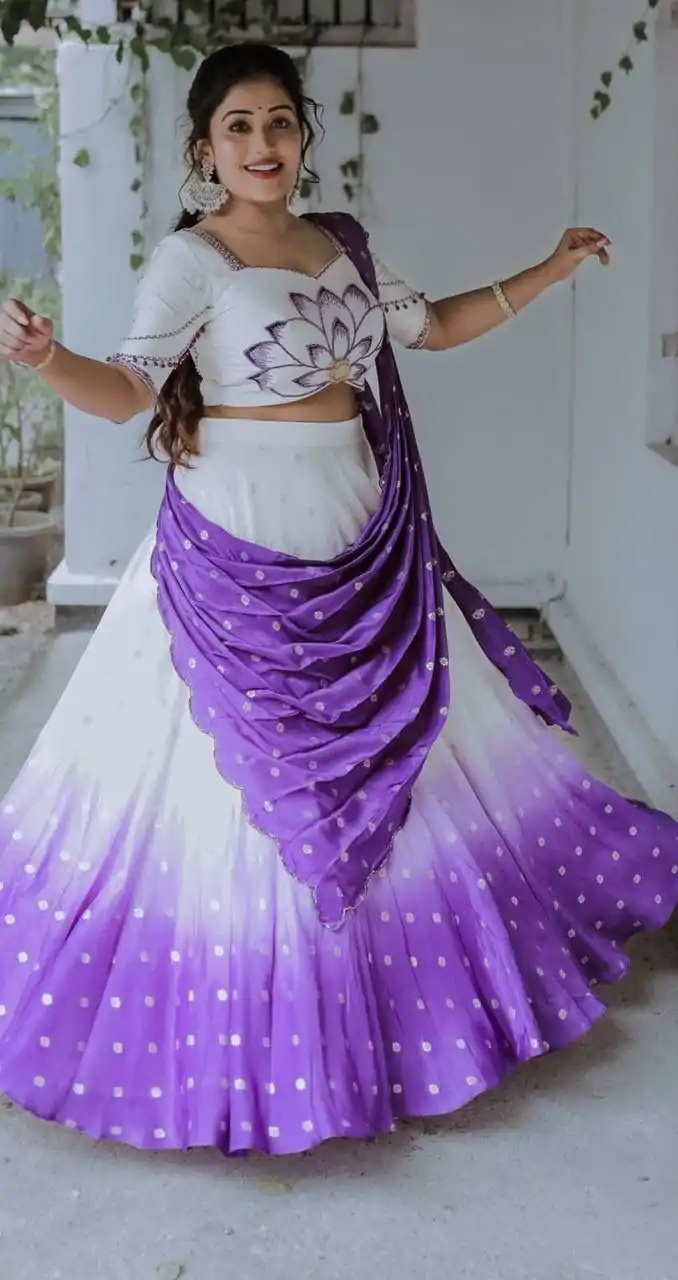 PC 500 Purple in Color Chinon Digital Print Lehenga Choli . Wedding, Party, Festive, Events Festive Deal ₹2449. Delivery 4-6 Working Days. Shop now. | Lehenga, Bollywood Lehenga, Creative Lehenga, Designer Lehenga, Embroidered Lehenga, Party Wear Lehenga