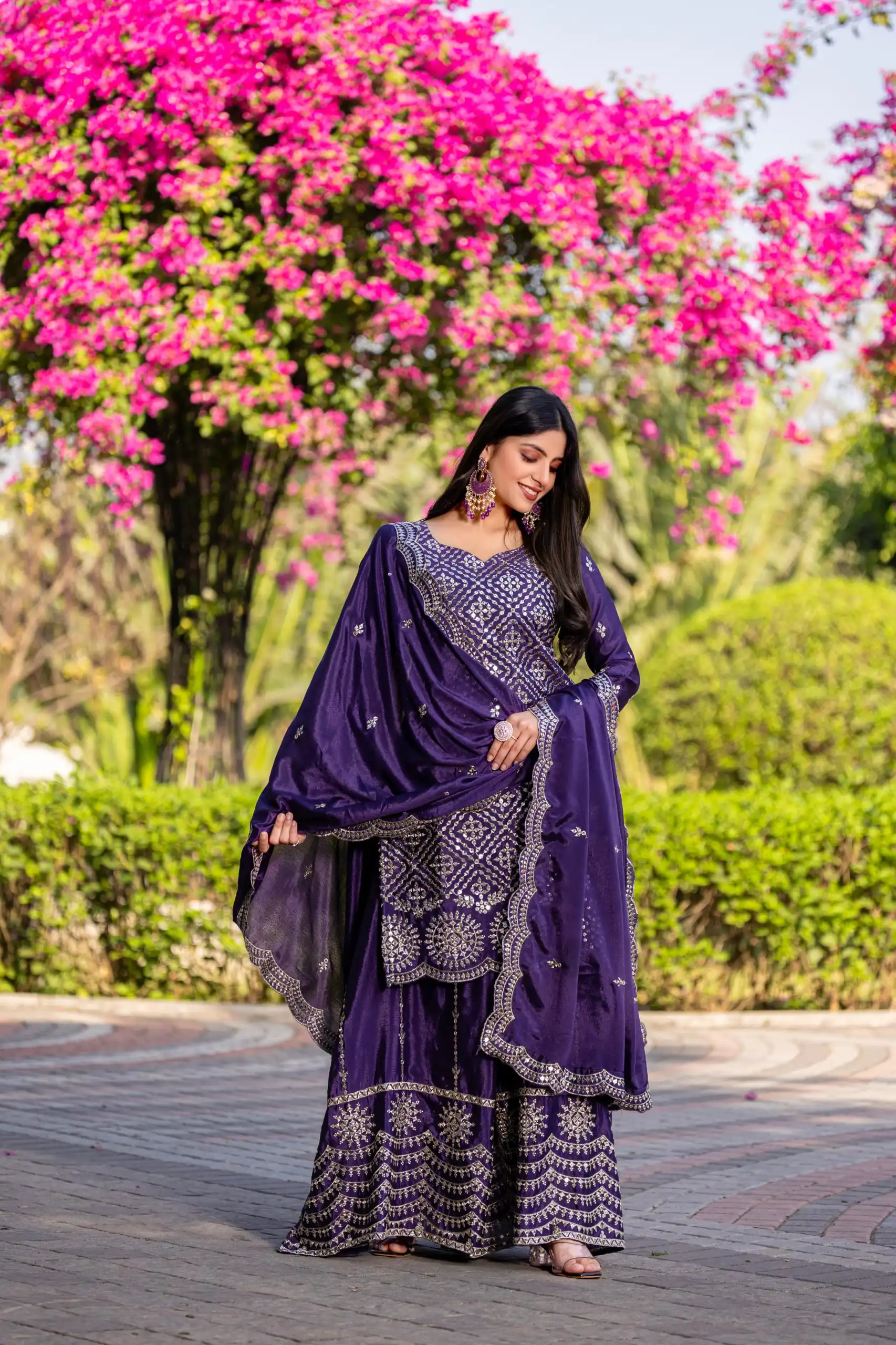 Ram 098 Purple Color Chinon Embroidery Work Salwar Suit in . Introductory Price ₹2549. Delivery 4-6 Working Days. Shop now. | Jump Suits, Salwar suit, Casual Suits, Creative suits, Designer Suits, Palazzo Suits, Party Wear Suits, Patiala Suits, Straight Suits