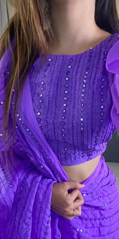 BT SUMAN Purple Fox Georgette SareePerfect for Wedding, Party, Sangeet, Baisakhi, Karwa Chauth – . Special Price ₹1749. Delivery 4-6 Working Days. | Designer Sarees, Embroidered Sarees, Sarees, Bollywood Sarees, Creative Sarees, Ethnic Saree, Modern Digital sarees, Party Wear Sarees