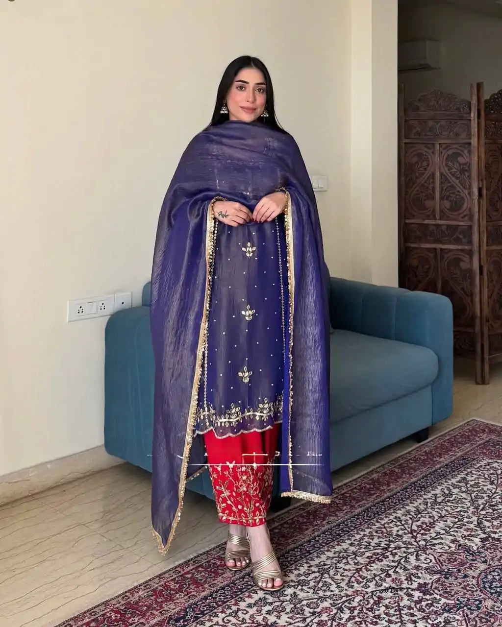 KF 1695 Purple Gold Crush Silk Salwar Suitwith Embroidery Work. Available at ₹1949 only. Delivery 4-6 Working Days. Shop now. | Jump Suits, Salwar suit, Casual Suits, Creative suits, Designer Suits, Palazzo Suits, Party Wear Suits, Patiala Suits, Straight Suits