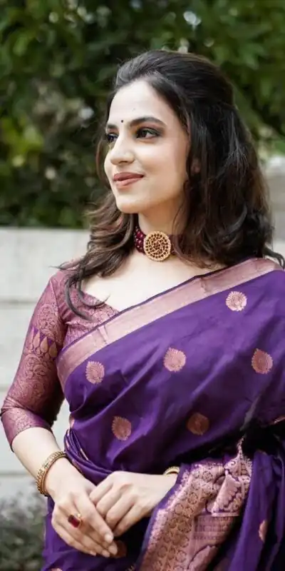 KPR 128 Purple Color Soft Lichi Silk Saree with Lace Work & Lace Border. Get it for ₹1349. Delivery 4-6 Working Days. Shop now. | Designer Sarees, Embroidered Sarees, Sarees, Bollywood Sarees, Creative Sarees, Ethnic Saree, Modern Digital sarees, Party Wear Sarees