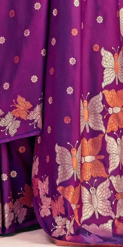 KPR 256 Purple in Soft Lichi Silk Lace Border & Lace Work Saree . Special Price ₹1449. Delivery 4-6 Working Days. Shop now. | Designer Sarees, Embroidered Sarees, Sarees, Bollywood Sarees, Creative Sarees, Ethnic Saree, Modern Digital sarees, Party Wear Sarees