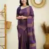 KPR 152 Purple Soft Lichi Silk Saree with Lace Work & Lace Border. Available at ₹1249 only. Delivery 4-6 Working Days. Shop now. | Designer Sarees, Embroidered Sarees, Sarees, Bollywood Sarees, Creative Sarees, Ethnic Saree, Modern Digital sarees, Party Wear Sarees