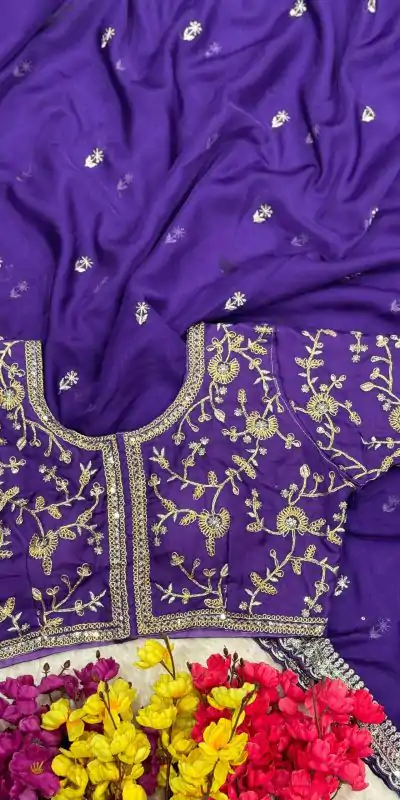 AC MAGIC CIRCLE Purple Soft Organza Saree Perfect for Wedding, Party, Haldi, Festival Celebrations, Diwali – . Grab it for ₹2099. Delivery 4-6 Working Days | Designer Sarees, Embroidered Sarees, Sarees, Bollywood Sarees, Creative Sarees, Ethnic Saree, Modern Digital sarees, Party Wear Sarees